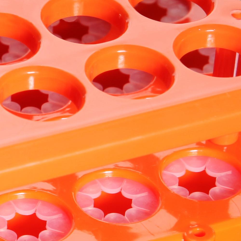 Test Tube Rack with Silicon Rubber Gasket, for Tubes of Diameter from 10mm to 18mm. 50Holes, ABS Material
