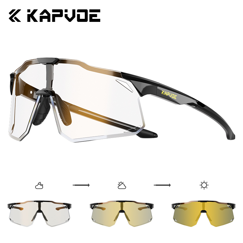 KAPVOE, gafas fotocromáticas para ciclismo para hombre, gafas para ciclismo UV400, gafas para bicicleta, gafas deportivas para exteriores MTB para mujer, gafas para bicicleta: Azul