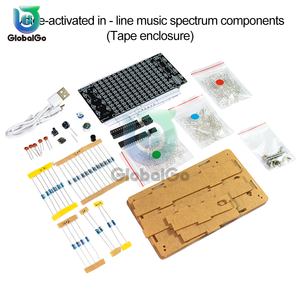 LED Musique Spectre Affichage ￉cran Color￩ Haut-Parleur DIY Kit pour Pratiquer L'assemblage ￉lectronique Produits