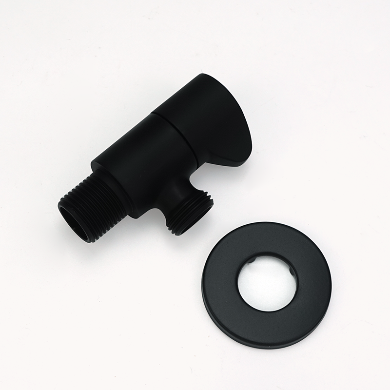 Messing Kraan Ventiel Muur Gemonteerde Socket Buitendraad G1/2 "Zwarte Kraan Douche Messing Hoek Ventiel Badkuip Accessoires