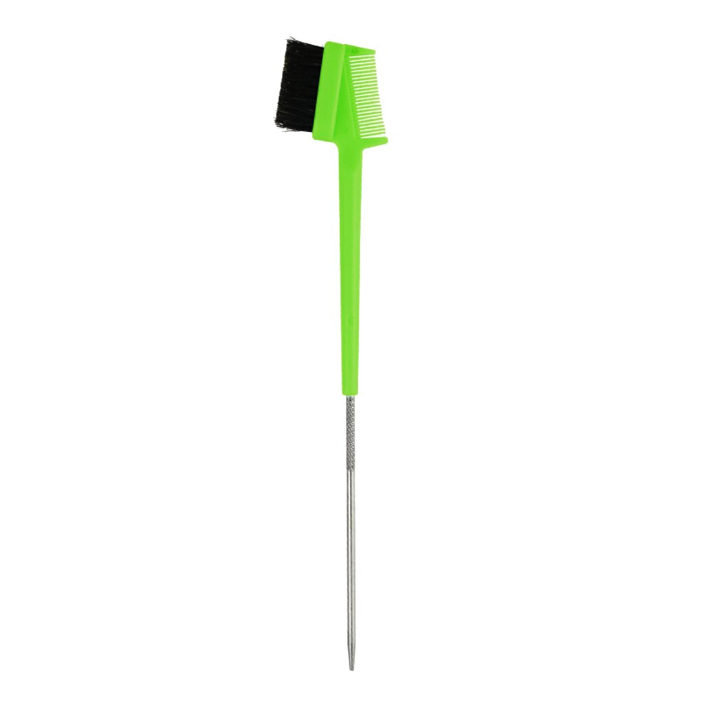 Pente de sobrancelha/controle de borda de cabelo escova cílios pente ferramenta de maquiagem: Green