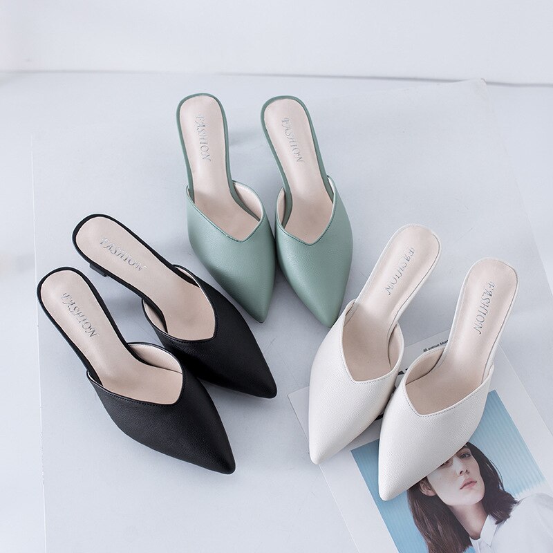 Witte lente kantoor schoenen dames hoge hakken pump 5cm slip on sandalen sandalen comfortabele dames tennis witte hoge hakken