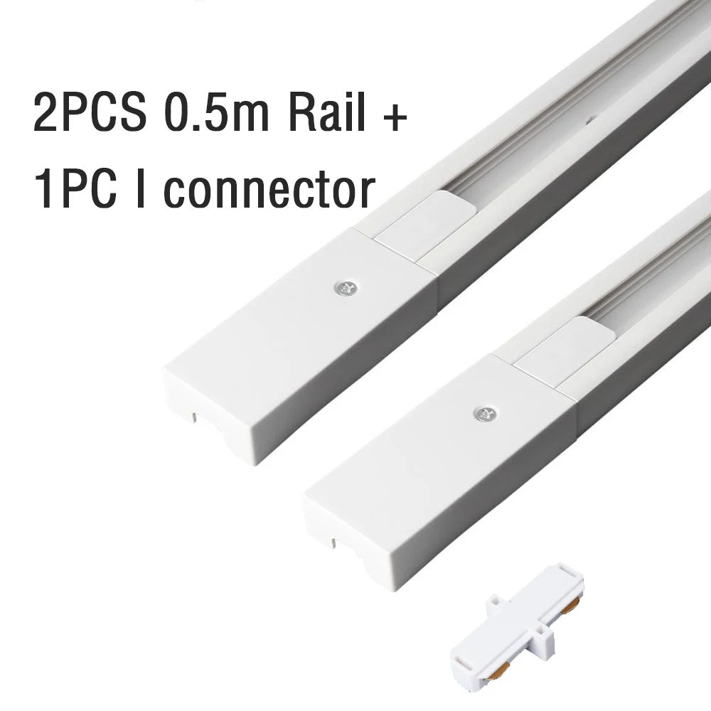 2 fili Set LED Track Light AC220V-240V 12w 18W 24W Alluminio nero Track Illuminazione Rail Spot Led per la cucina domestica Negozio di abbigliamento: LIGHT BLUE / Brown