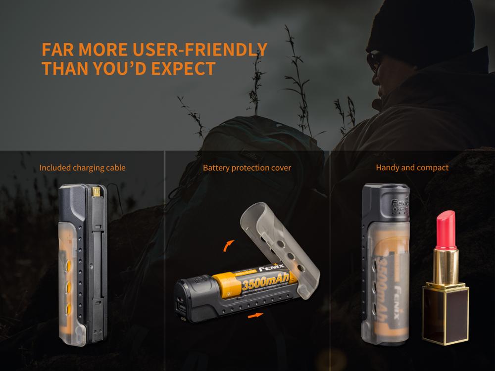 Fenix ARE-X11 CHARGING KIT Charing Kit Smart Battery Charger 5V USB Output Intelligent Battery ARB-L18-3500