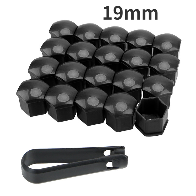 19/17mm 20 stks/set Auto Wielmoer Caps Bescherming Covers Caps Anti-Roest Auto Hub Schroef Cover autoband Moer Bout Exterieur Decoratie: WHITE