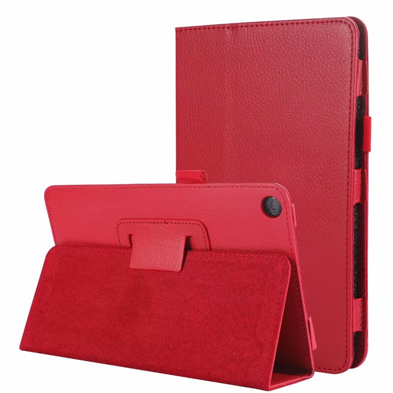 Luksusowe etui do Huawei MediaPad M5 lite 8.0 JDN2-AL00 JDN2-W09 Tablet miękka podstawka pokrywa dla Huawei M5 Lite 8 cal Case Fundas: 02 Red