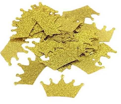 100 stk/pak Diamond Crown Glitter Rose Goud Papier Confetti 3CM Kerstmis Nieuwjaar Wedding Party Tabel Scatter Decor DIY leveranties: 5