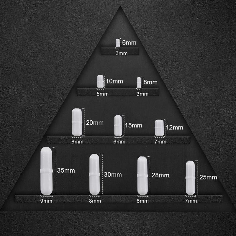 7Pcs/set Stirring Bar Rod Rotating Corrosion Resistant Research Laboratory Spinbar Magnetic Plain Stirrer Mixer Chemical