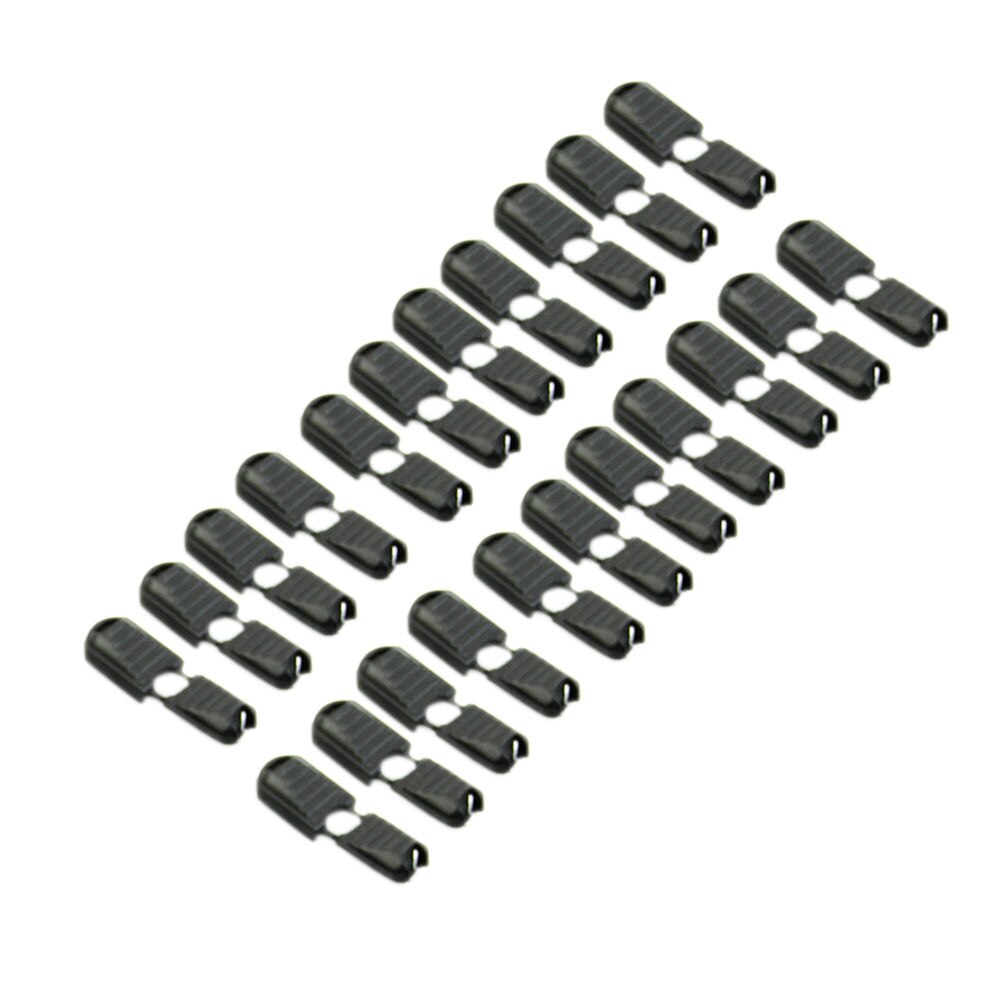 20 stuks ritssluiting uiteinden slot ritssluiting clip gesp zwart voor paracord accessoires/rugzak/kleding op
