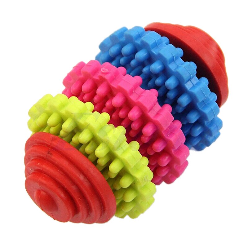Health Durable Gear Gums Teething Teeth Rubber Pet Cat Dog Toys Pet Dog Puppy Dental Pet Supplies Chew Toys for Large Small Dogs: 3 rows of teeth