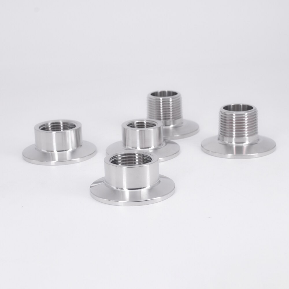 1/4" 3/8" 1/2" 3/4" 1" NPT Male Female 1.5" Tri Clamp Sanitary Fitting Connector SS304 Stainless Homebrew Ferrule 50.5mm