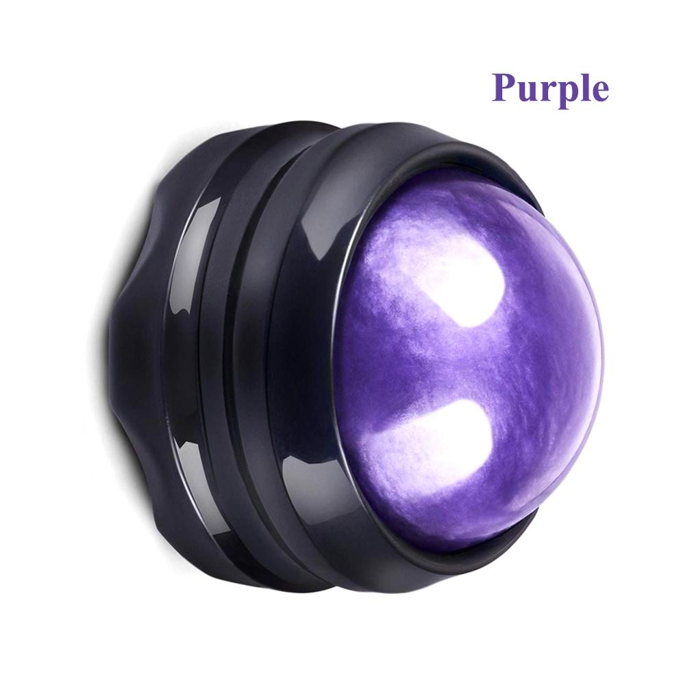 Massage roller ball massager kropsterapi fod ryg talje hofte relaxer stress release muskel afslapning fitness udstyr: Lilla