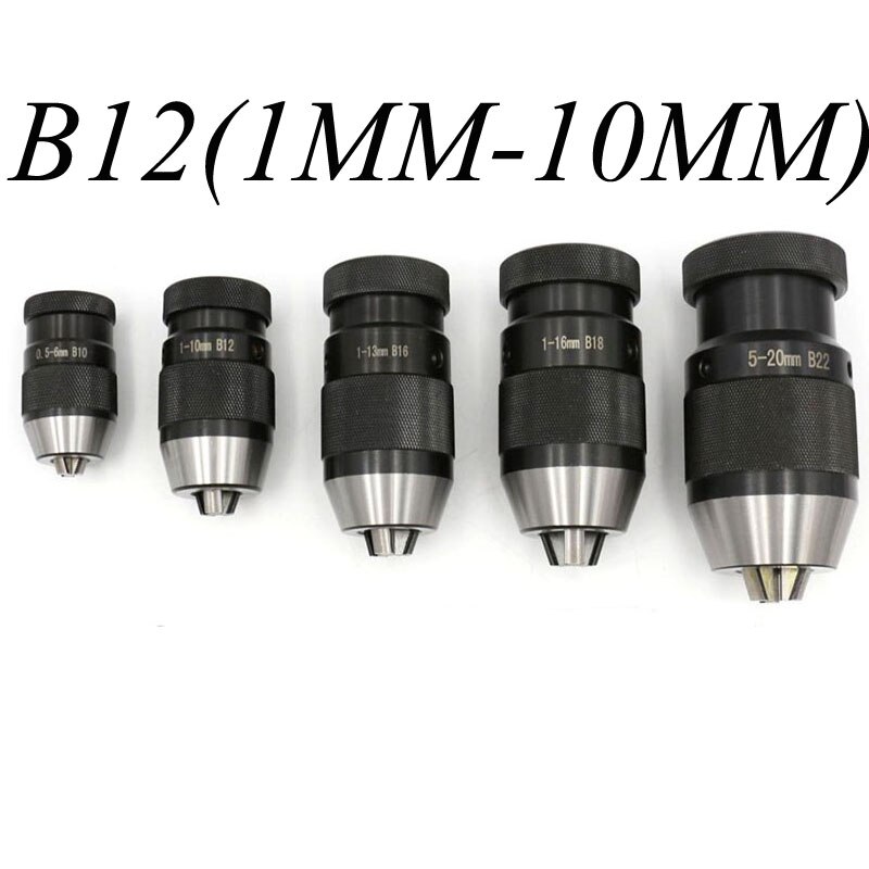 Bohrfutter Arbor Selbst Straffen Keyless Bohrfutter Arbor Selbst Anziehen Spann MT2-B16 Arbor: B12(1MM-10MM)