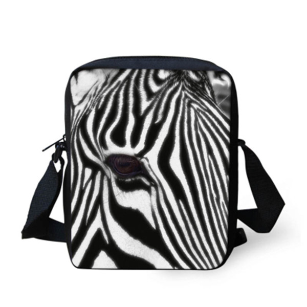 TWOHEARTSGIRL 3d Cool Paard Afdrukken Jongens Messenger Bag Student Crossbody Tas Kleine Kids Animal Strandtas Opslag Handtassen: Z094E