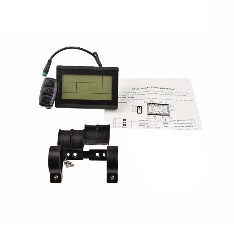 Elcykel 24v 36v 48v intelligent kontrollpanel lcd display ebike kt controller vattentät alternativ lcd 3 för kunteng displa