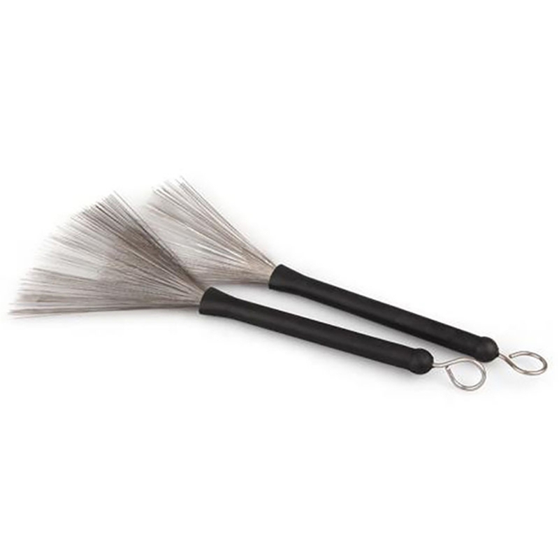 R6FE Infällbar Jazz Trumvisp - 32cm - Teleskopisk Percussion Wire Brush - Svart