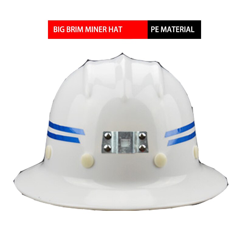 4 farver fuldkant hård hat konstruktion mine sikkerhedshjelm lette høj styrke arbejdshætte beskyttelseshjelme: Hvid