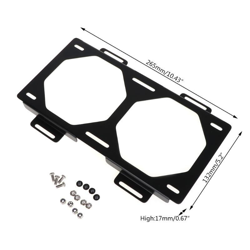 Fan Bracket 240 Radiator Mounting Bracket Water Cooler for 12/14CM Fan Holder External Computer Case Heatsink Gadget X6HA: 6