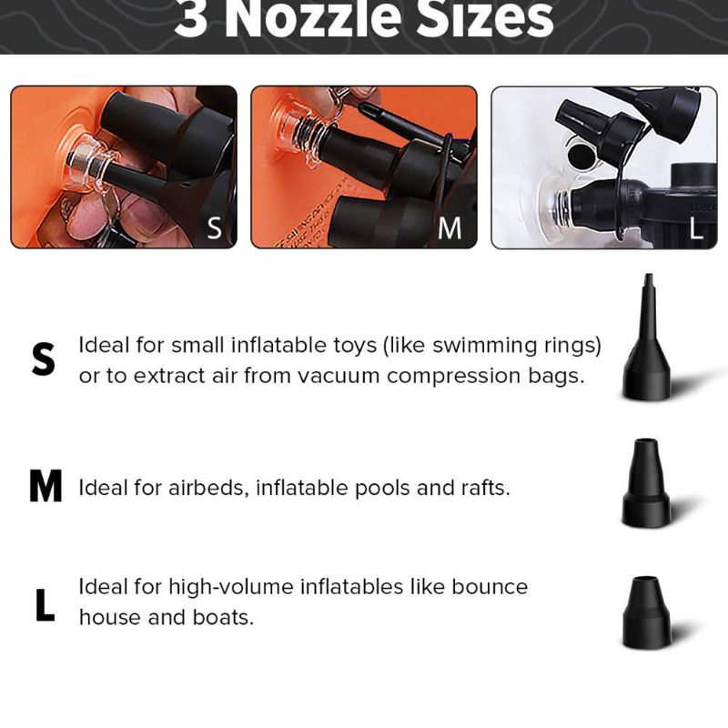 Pompa nadmuchiwana elektryczny materac dmuchany pompa kempingowa pompa sprężarki powietrza przenośna szybka napełniająca pompa powietrza robić użytku domowego