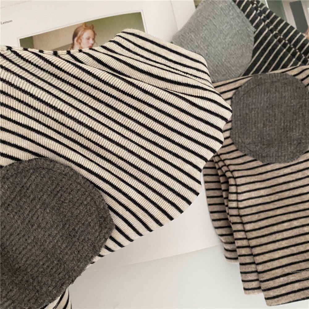 Baby Hosen Gestreiften Baby Gamaschen Herbst Baby Jungen Kleidung Säuglings Mädchen Knie Patch Hosen