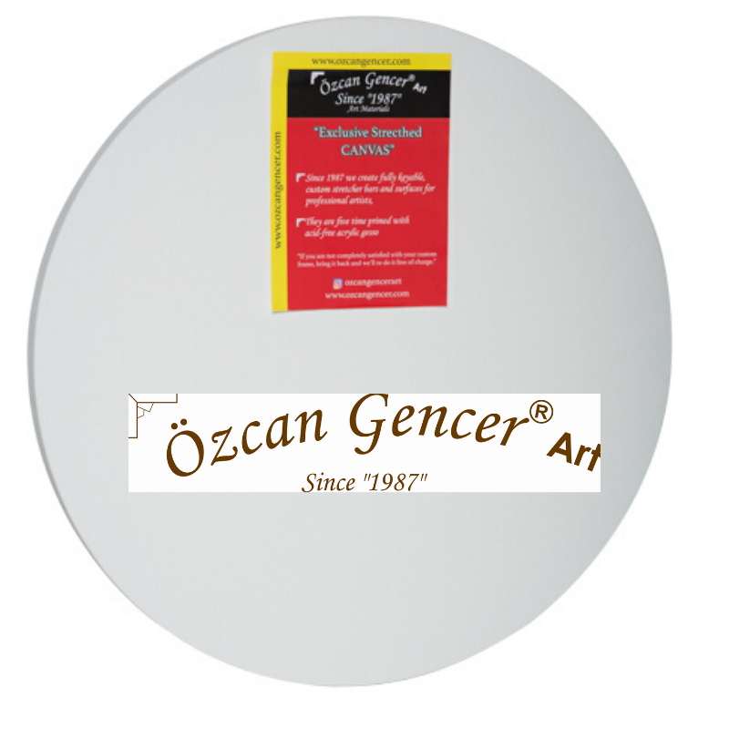 Professionele Art Supply, Cirkel Uitgerekt Canvas Voor Schilderen, voor Oilpainting Acryl .. Exclusieve Vijf-Tijd Primed Kunstenaar Canvas.