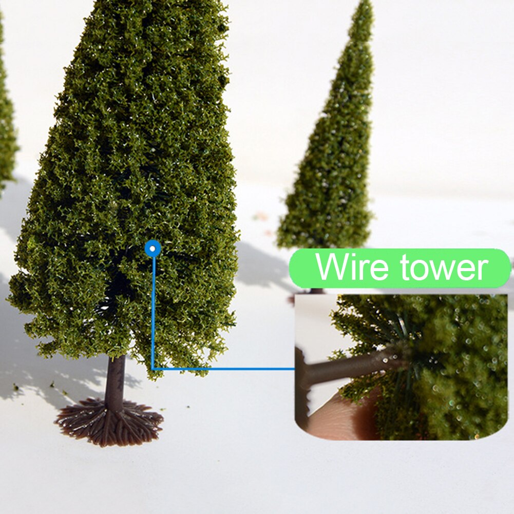 15pcs Green Scenery Landscape Model christmas Trees Diorama Miniatures year decoration