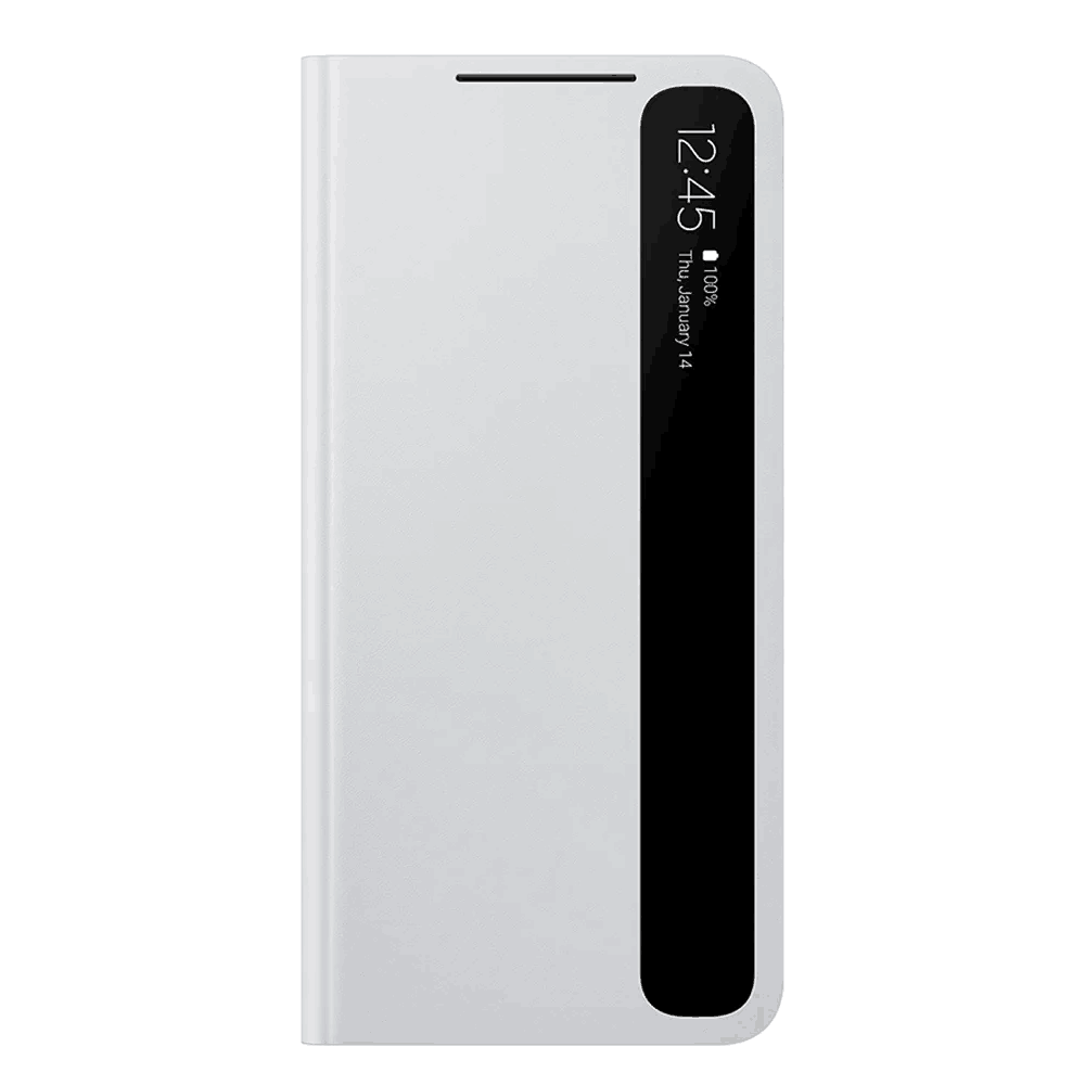 Funda de espejo Original para Samsung, funda de teléfono con vista clara para Galaxy S21 + S21Plus s-view, fundas inteligentes con tapa: Gris