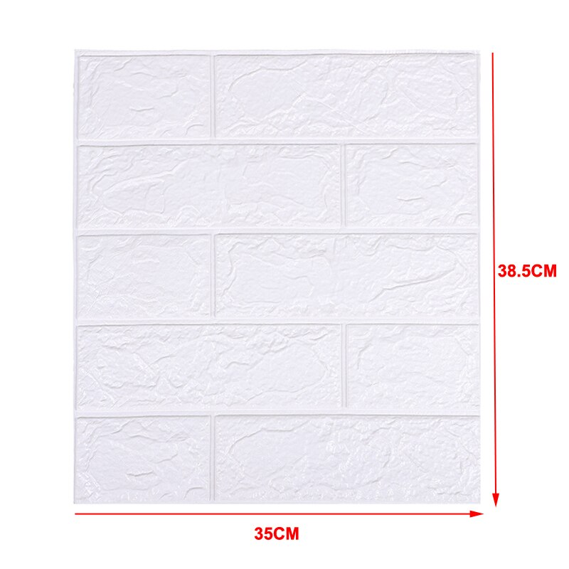 15/30pcs 3D Brick Wall Sticker Self-Adhesive DIY Waterproof Foam Wallpaper For Room Kitchen Roof Ceiling Background Wall Decals: white / 35x38.5cmx30pcs