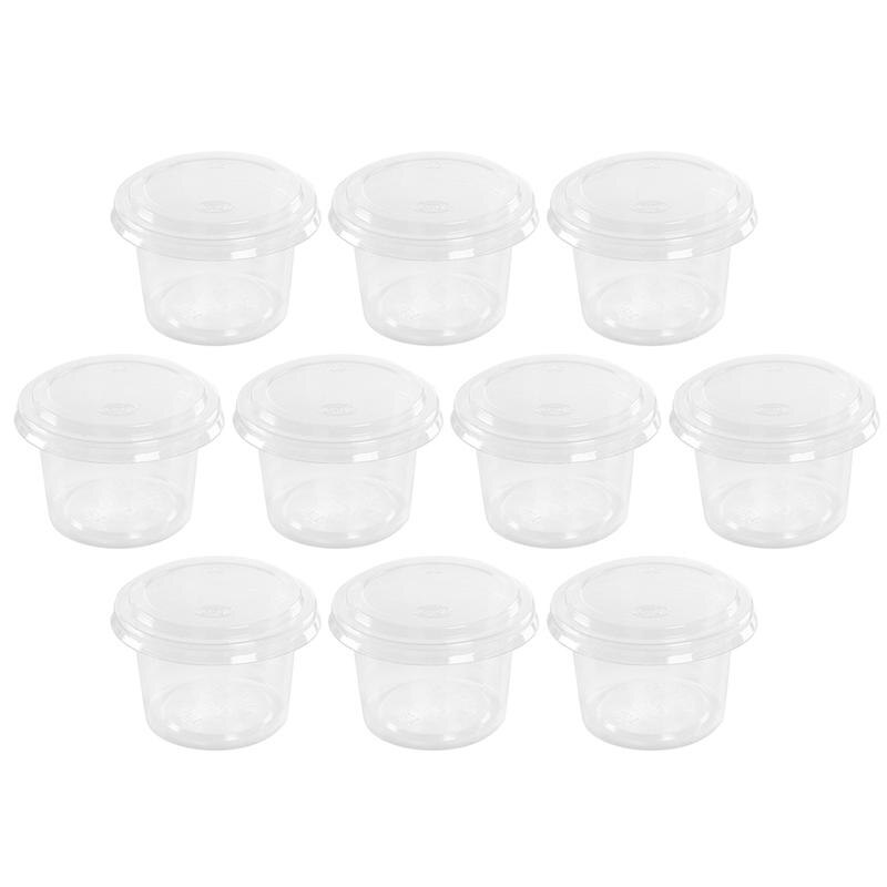 100 Stuks 120Ml Wegwerp Portie Cups Kruiderij Cup Met Cover Voor Saus