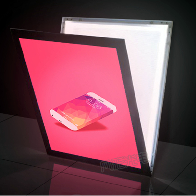 Restaurant vægmonteret akryl led baggrundsbelyst menupanel display  a4 magnetiske lyskasser