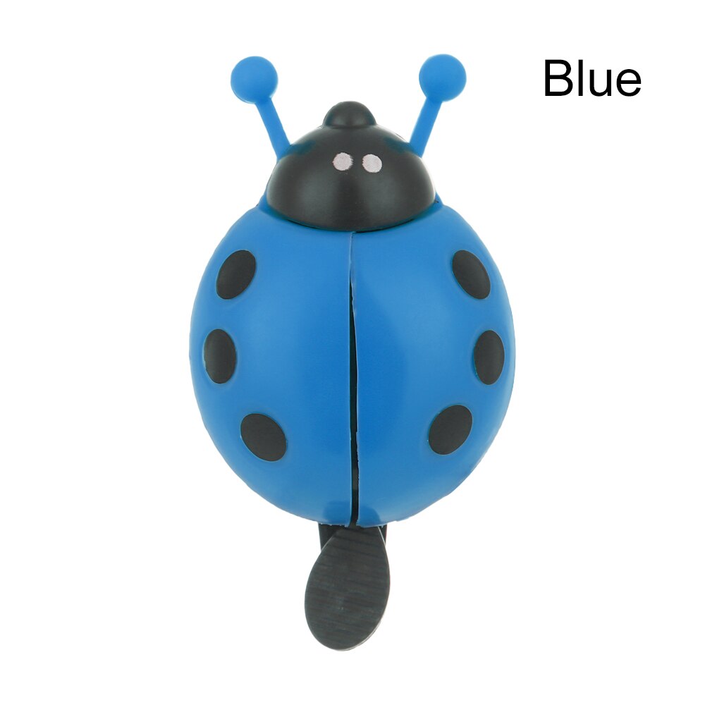 Kids Boys Girls Lovely Ladybug Plastic Bicycle Bell Beetle Bike Handlebar Alarm Ring Safety Warning Horn Cycling Accessories: blue