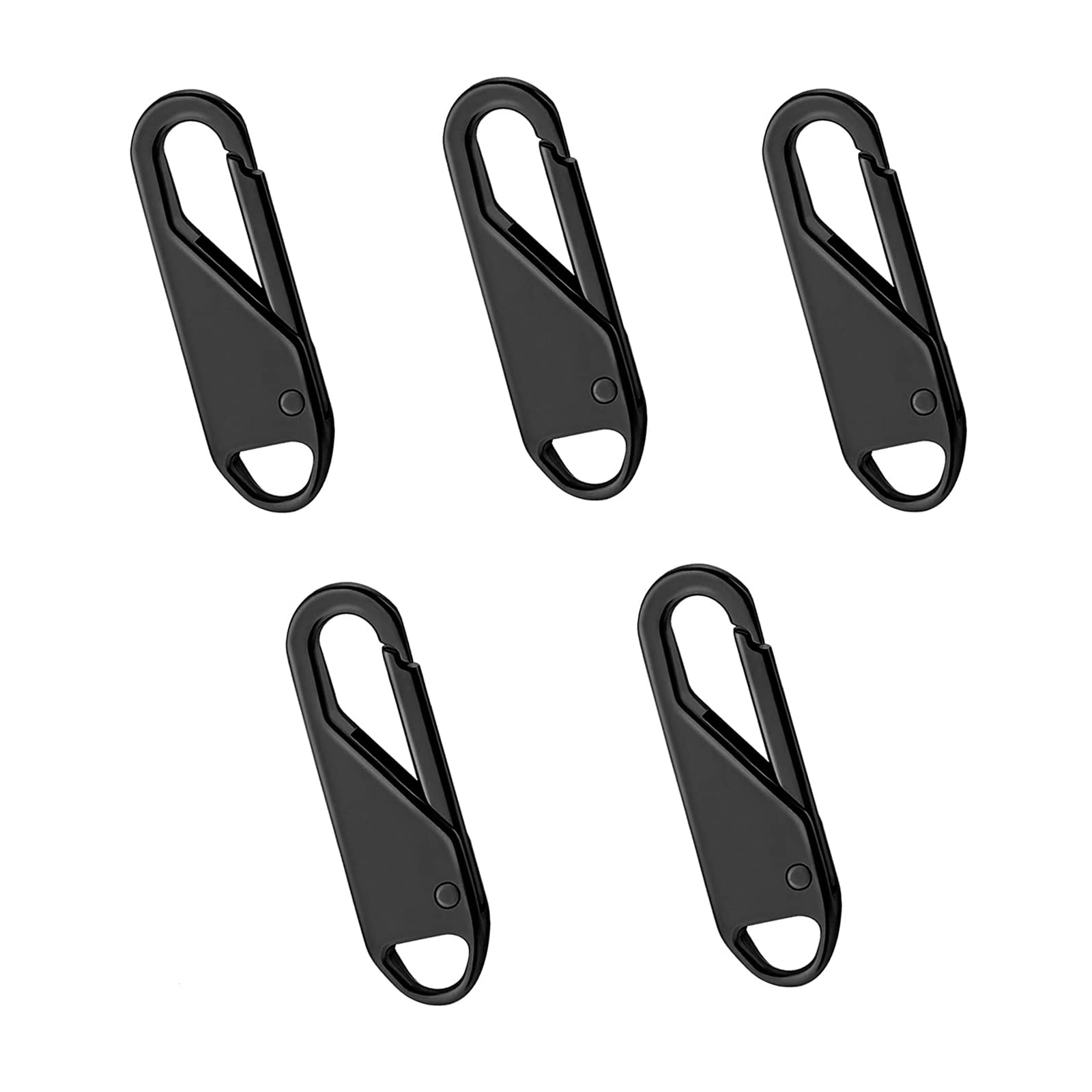 5-teiliges Ersatz-Reißverschluss-Reparaturset mit Reißverschluss, Reißverschlussschieber, Zuglasche, universeller Reißverschluss-Fixierer, Metall-Reißverschlusskopf