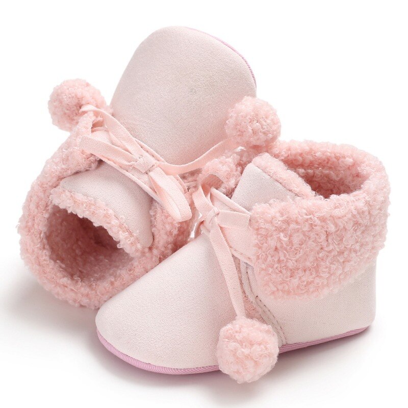 Winter Baby Boots Cute Infant Soft soled non-slip ankle boots baby girl Boots Russia Warm Plus Velvet Girls Boots