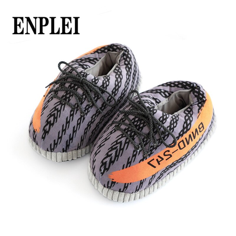 ENPLEI lndoor Slippers Man Thick Non-Slip Coconut Cotton Slippers Warm Home Slippers Bread Shoes Cut Fat Shoes size 36-44: Black / 7.5