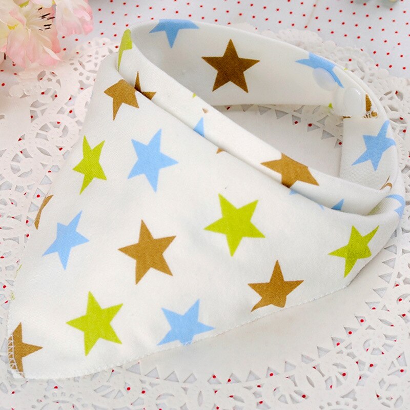 Dubbele Lagen Katoenen Baby Bandana Slabbetjes Burp Doeken Mooie Cartoon Dier Ster Beby Kids Dribble: A16