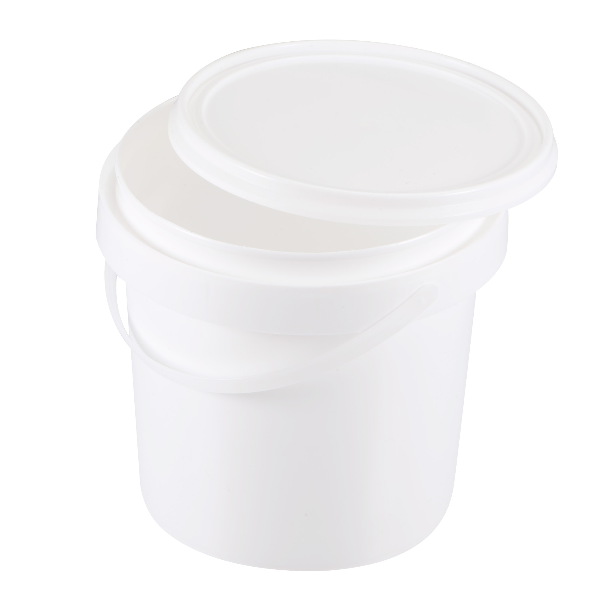 Uxcell Plastic Paint Pail Multipurpose Container 0.26 -Gallon / 1000ml White Paint Cup with Handle and Lid
