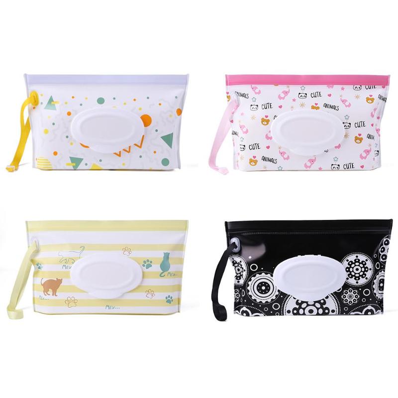 Portable Wipe Container Case EVA Wet Tissue Bag for Stroller Cosmetic Pouch