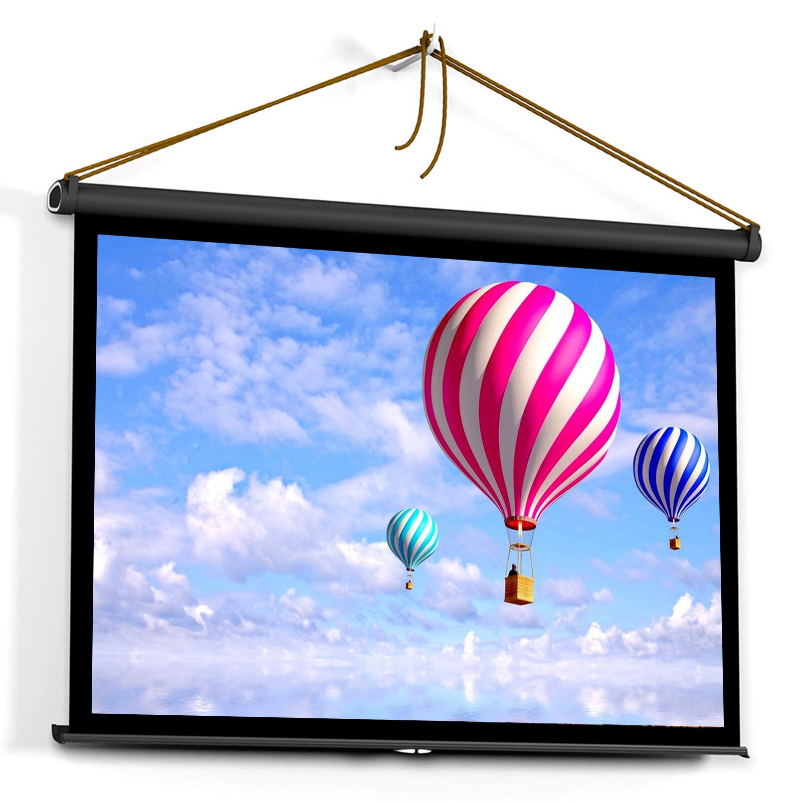 Pantalla de proyección de sobremesa plegable para cine en casa, proyector de mano DLP, 40, 50, 16:9, 4:3