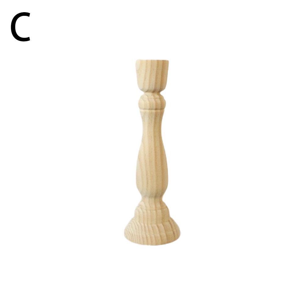 Bougeoir en bois pour décorations de mariage, classique, rétro, ci-après, porte-bougie, fête, salon, décoration de la maison: WHITE