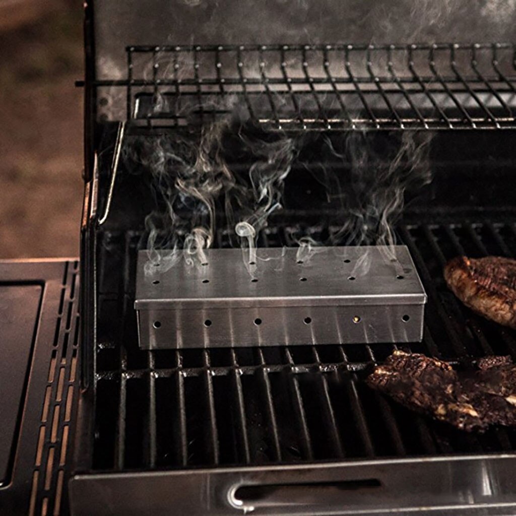 Udendørs bbq produkter rustfrit stål rygeboks grill rustfrit stål røg box rustfrit stål røg box madlavningsværktøj: Default Title
