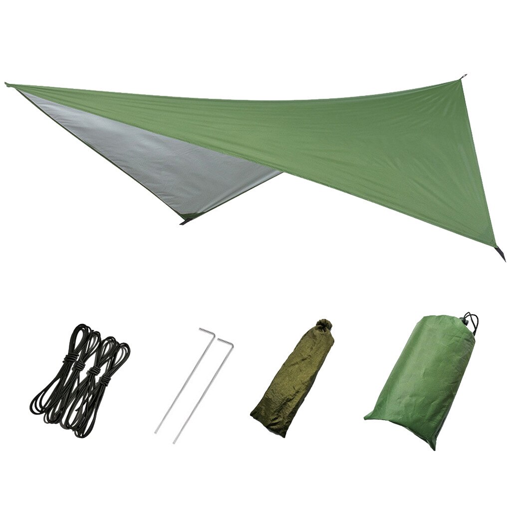 Ultraleicht Tarp 3x4 Wasserdicht Zeltplane Wasserdicht mit ösen Multifunktionales Schutz Sonnensegel für Hängematte,Wandern Picknick Outdoor (beige