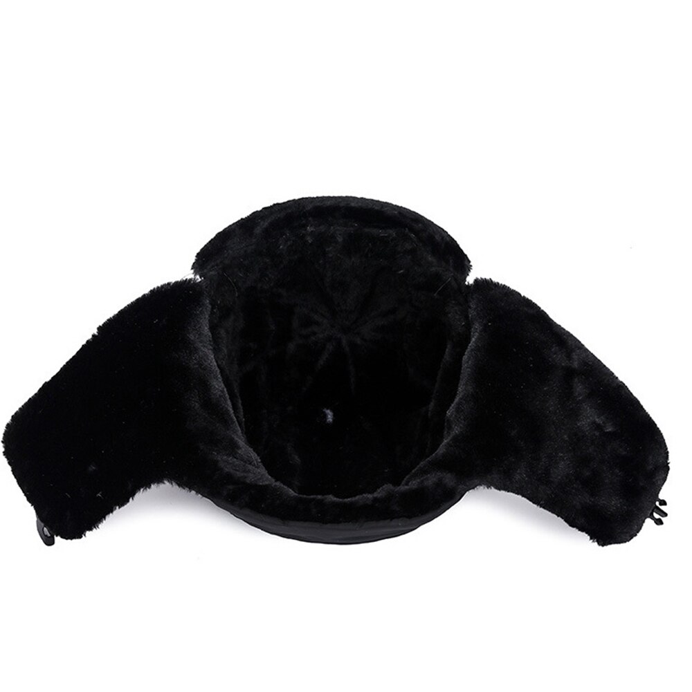 HanXi gorro ruso grueso de invierno para hombres y mujeres, gorro Balaclava con orejeras, gorro de esquí para la nieve, gorro de aviador de piel ruso a prueba de viento Ushanka