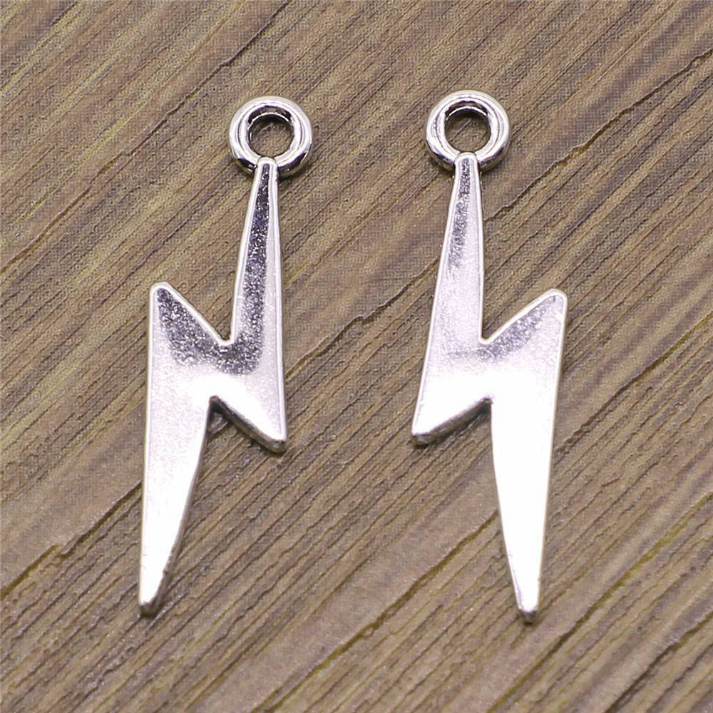 10Stck retro Tibetischen Silber Blitz Bolzen schlagen Charme Anhänger Für Halskette Schmuck DIY Herstellung