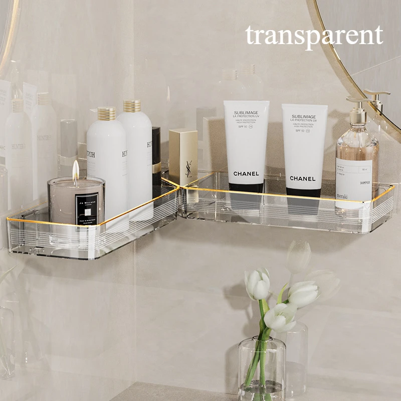 Estante esquinero para baño, estante de almacenamiento montado en la pared sin perforación, artículos de tocador para cocina y baño, estante colgante para almacenamiento de agua en la pared: Verde militar