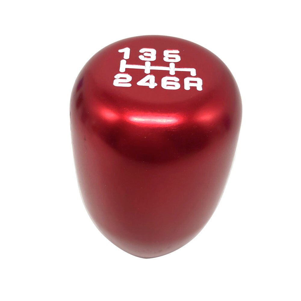 Universal Car 6 Speed JDM Aluminum Black Shift Knob Manual Gear Shifter Stick: Red