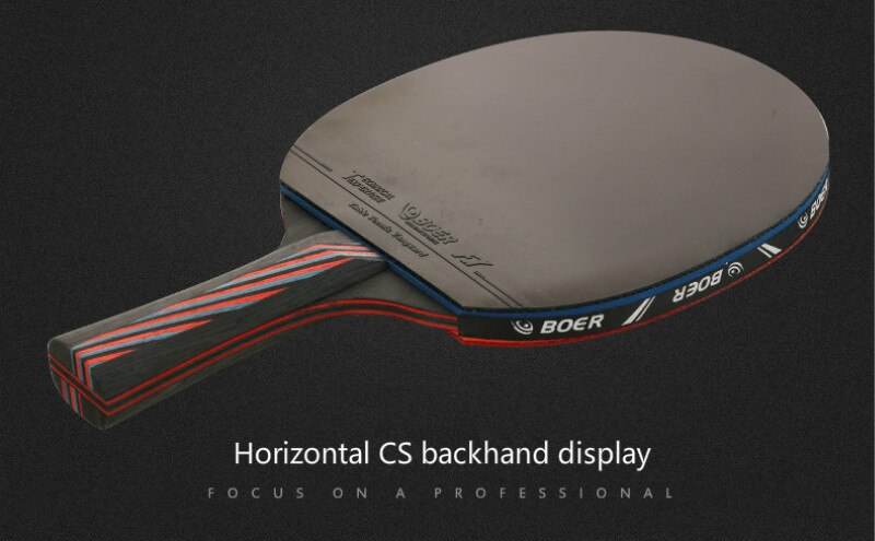 Boer-raqueta de tenis de mesa S6, pala de murciélago con mango largo/corto, pala de Ping Pong