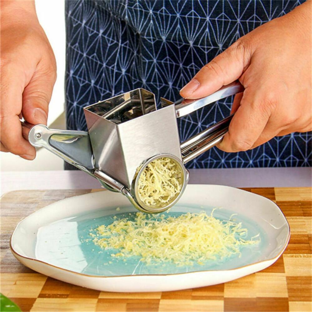 Cheese Planer Grinder Stainless Steel Cheese Planer Hand-Cranked Rotary Blade Cheese Grater Cheese Planer Multi-Function Planer