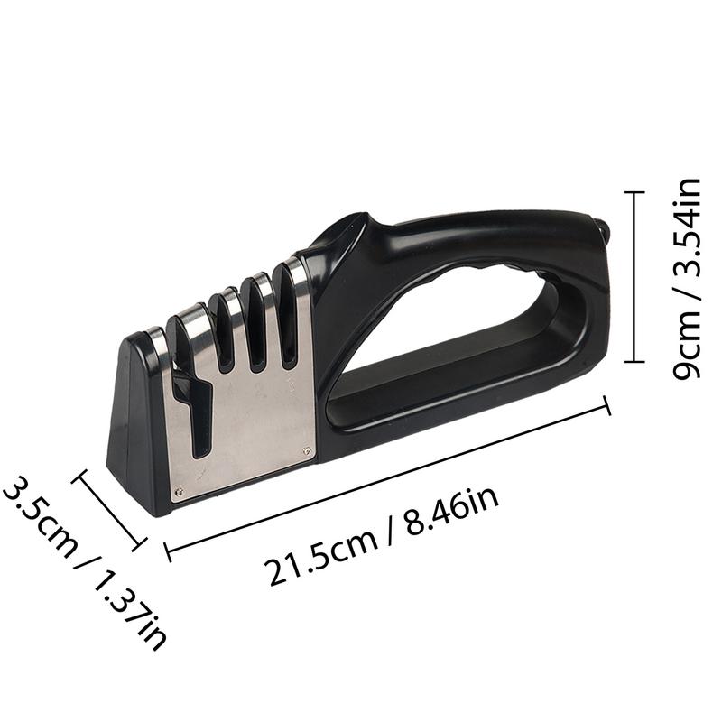 Afilador de cuchillos multifuncional portátil, Base antideslizante, 4 segmentos, accesorios para el hogar