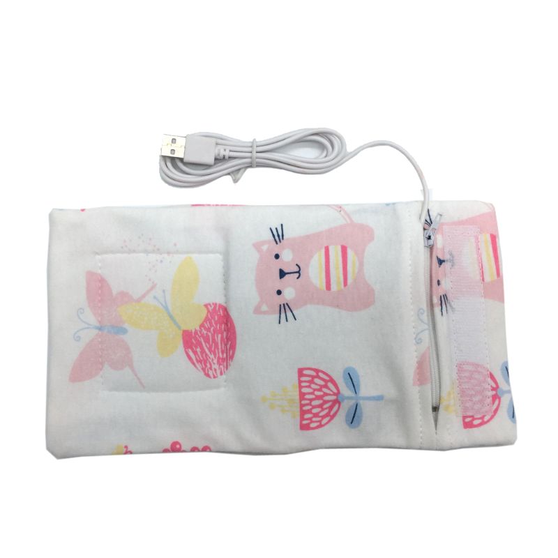 10 väriä matka rattaiden laukku usb maidon vedenlämmitin eristetty laukku vauvan imetyspullon lämmitin 28.0cm*13cm: B