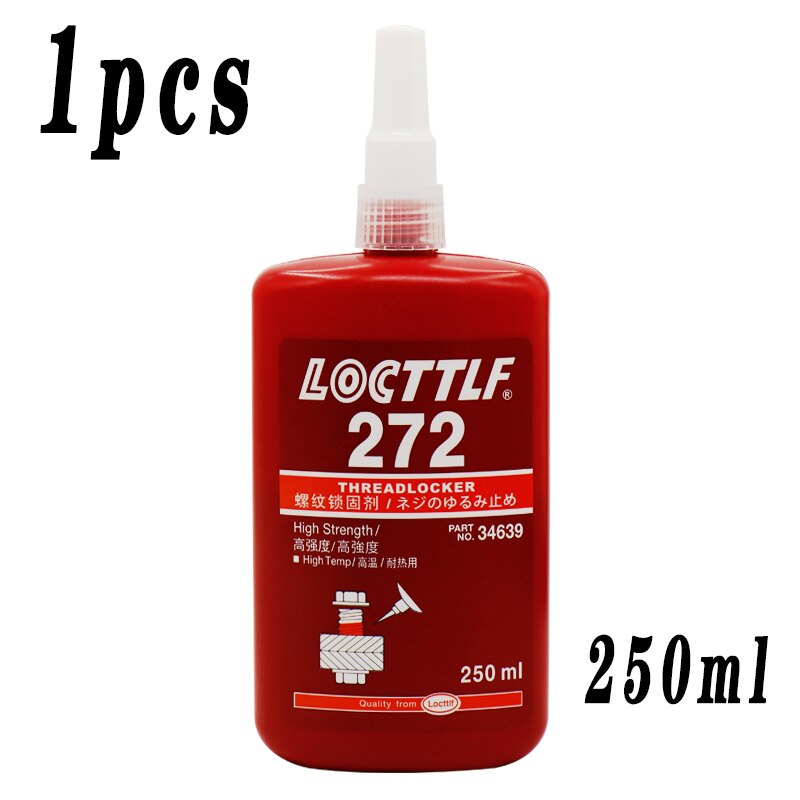 Thread Locking Glue Locttlf 243 Screw Glue Tightening Screws Prevent Loosening Rusting Caulking Temperature Resistance Anaerobic: 272 250ml